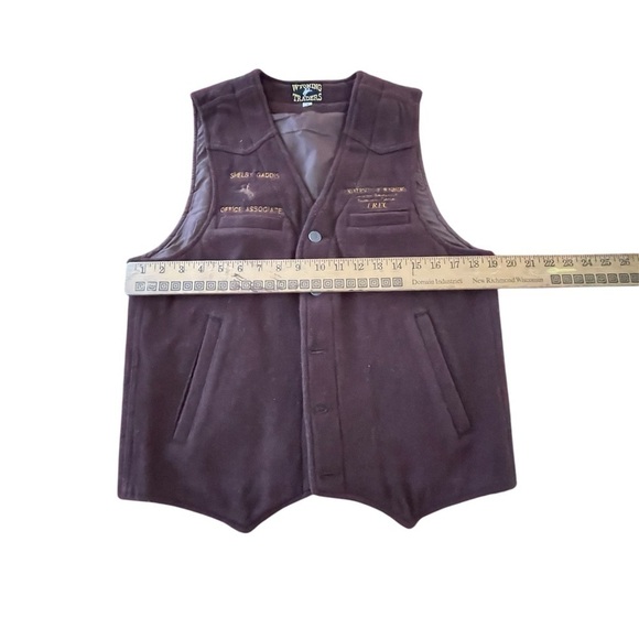 🐎🐴🐑WYOMING TRADERS Wool Vest Small Brown‎ - Picture 7 of 7